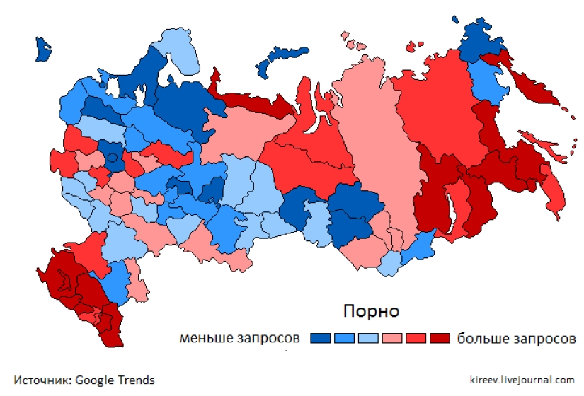 Bashful geography: where in Russia "sex", "porn", "prostitutes" are most often Googled Bashful geography: where in Russia "sex", "porn", "prostitutes" are most often Googled