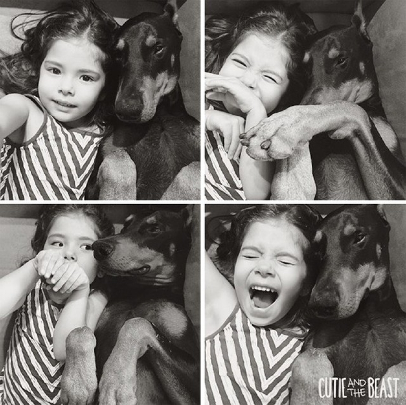 Beauty and the Beast: the amazing friendship of a tiny girl with a giant Doberman Beauty and the Beast: the amazing friendship of a tiny girl with a giant Doberman
