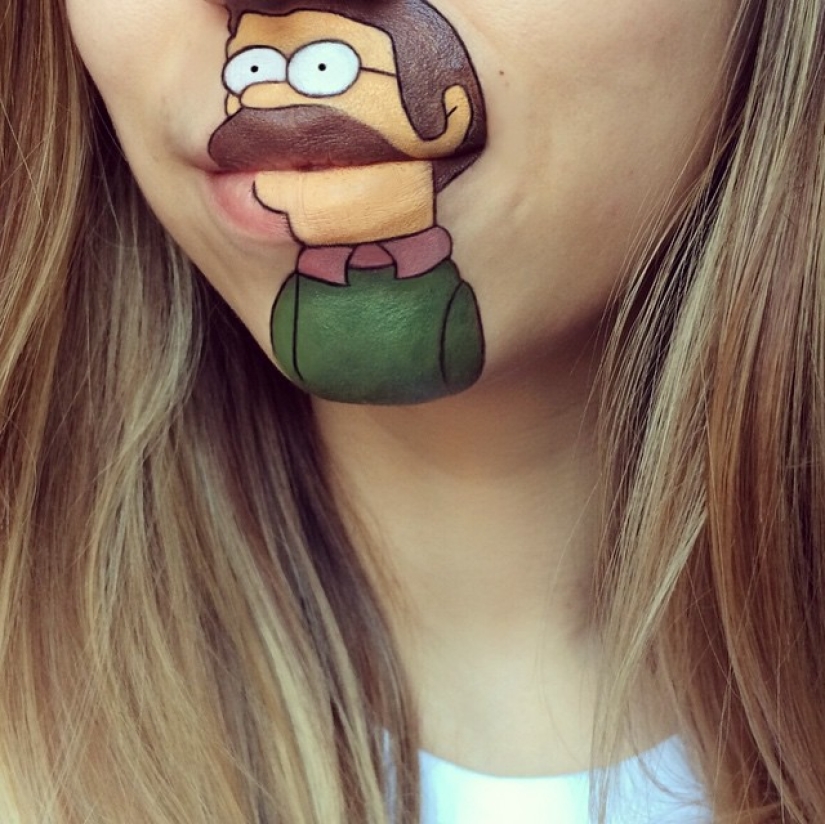Best lip body painting