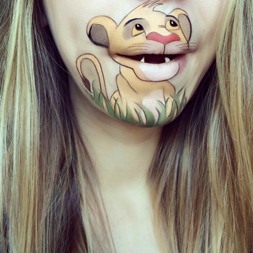 Best lip body painting