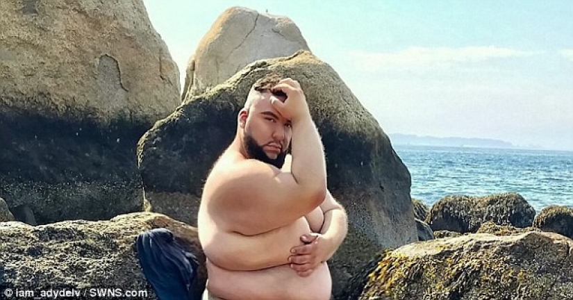 "Big guys love fashion too": The 5XL model proudly shows off all her 180 kilograms