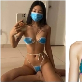 Bikini-"karankini": instagram models dressed in swimsuits made of masks and angered subscribers with this Bikini-"karankini": instagram models dressed in swimsuits made of masks and angered subscribers with this