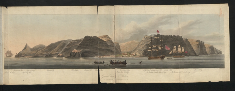 Black and white St. Helena Island Black and white St. Helena Island