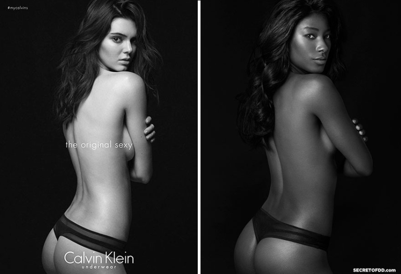 "Black Mirror": dark-skinned model recreates advertising shots of fashion brands