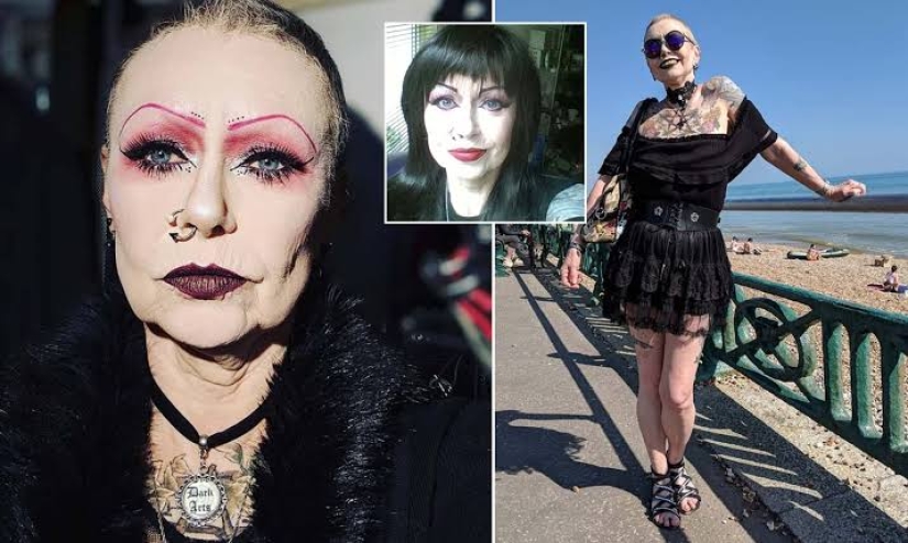 Blackened silver: 57-year-old Briton became a goth after beating cancer