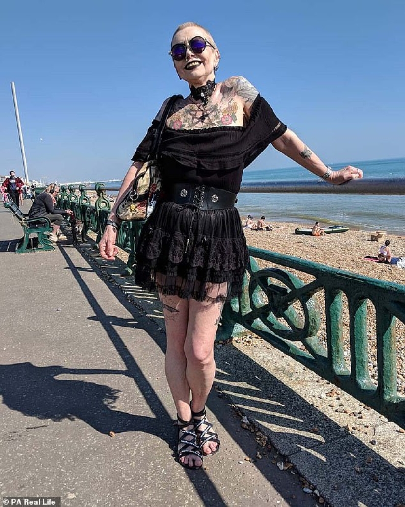 Blackened silver: 57-year-old Briton became a goth after beating cancer
