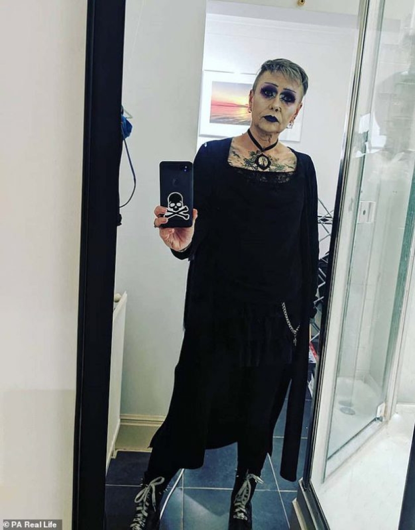 Blackened silver: 57-year-old Briton became a goth after beating cancer
