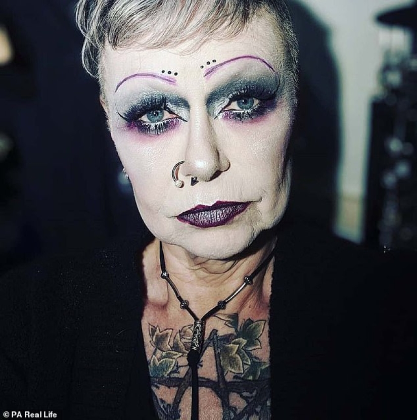 Blackened silver: 57-year-old Briton became a goth after beating cancer