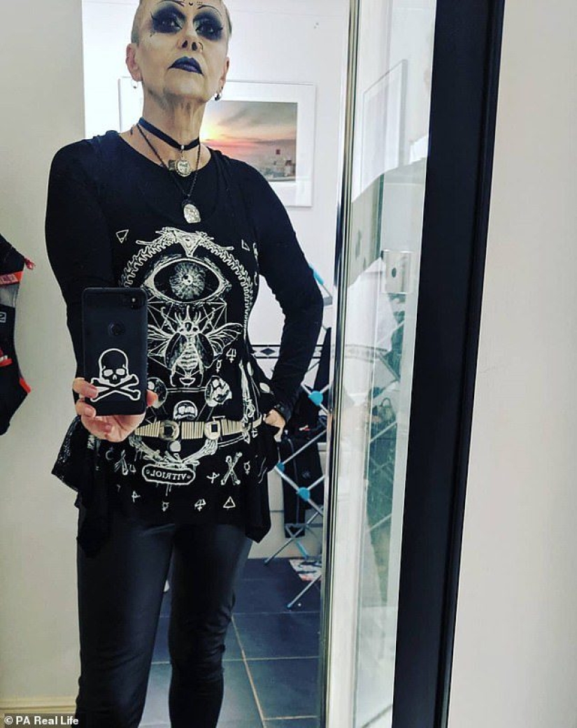 Blackened silver: 57-year-old Briton became a goth after beating cancer