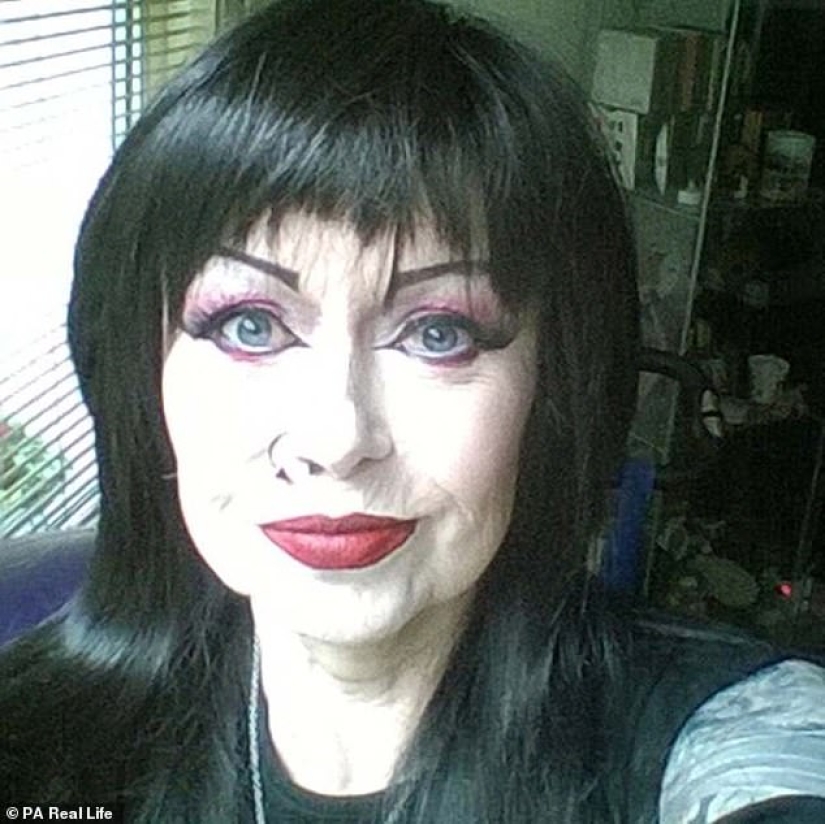 Blackened silver: 57-year-old Briton became a goth after beating cancer