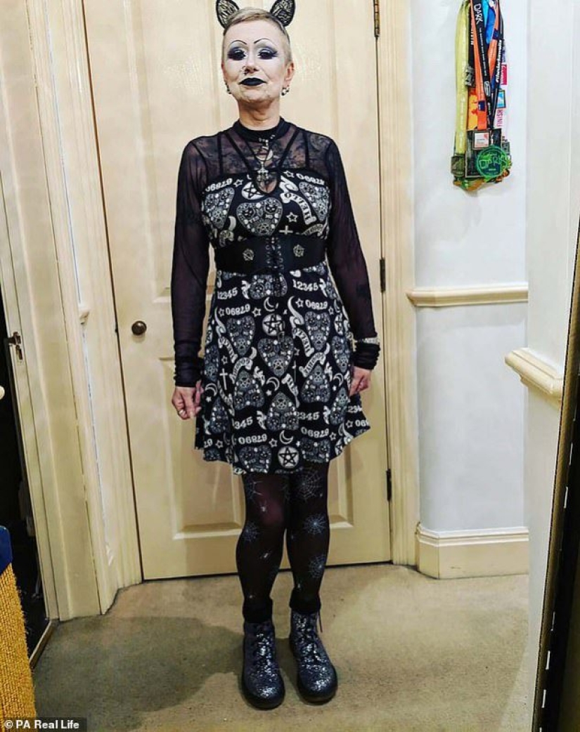 Blackened silver: 57-year-old Briton became a goth after beating cancer