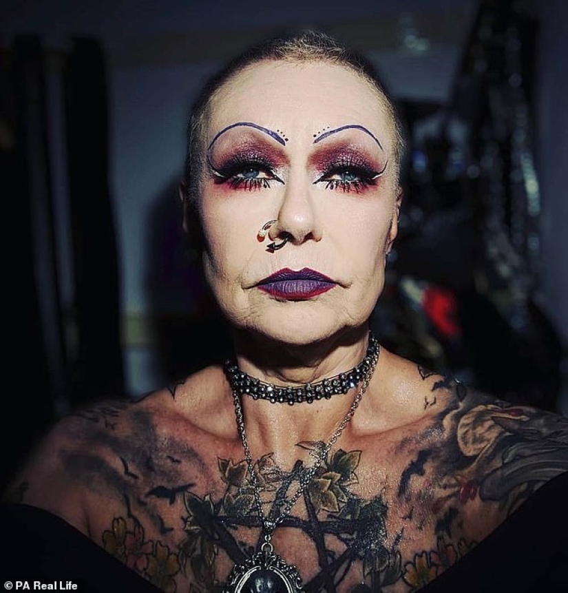 Blackened silver: 57-year-old Briton became a goth after beating cancer