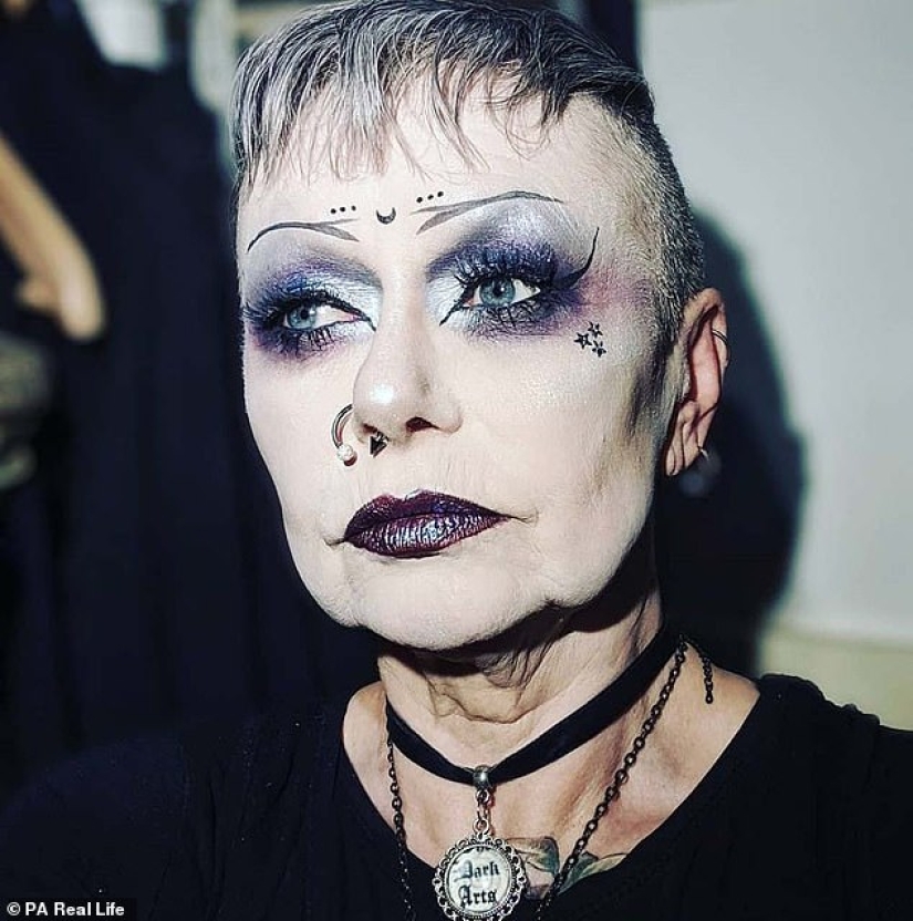 Blackened silver: 57-year-old Briton became a goth after beating cancer
