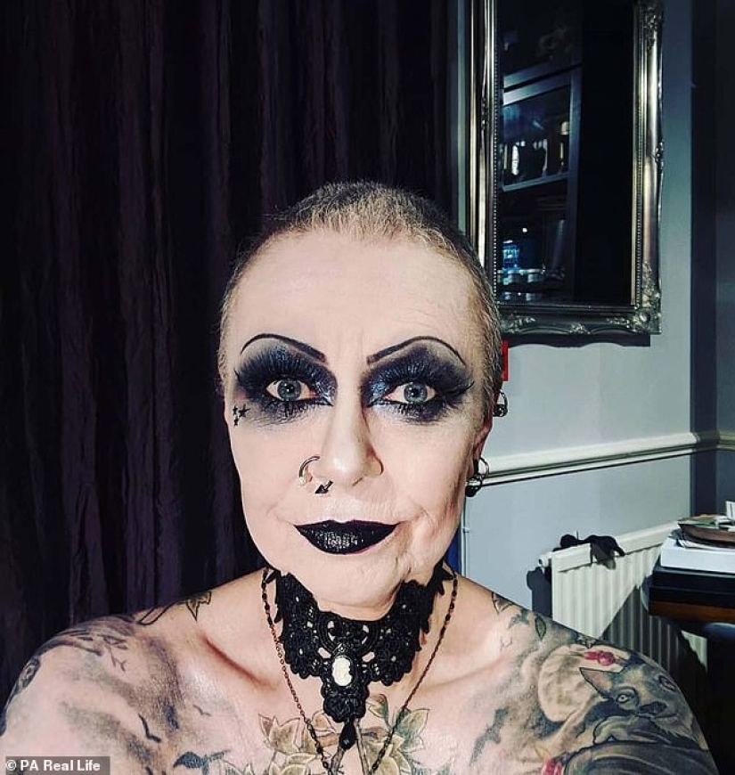 Blackened silver: 57-year-old Briton became a goth after beating cancer