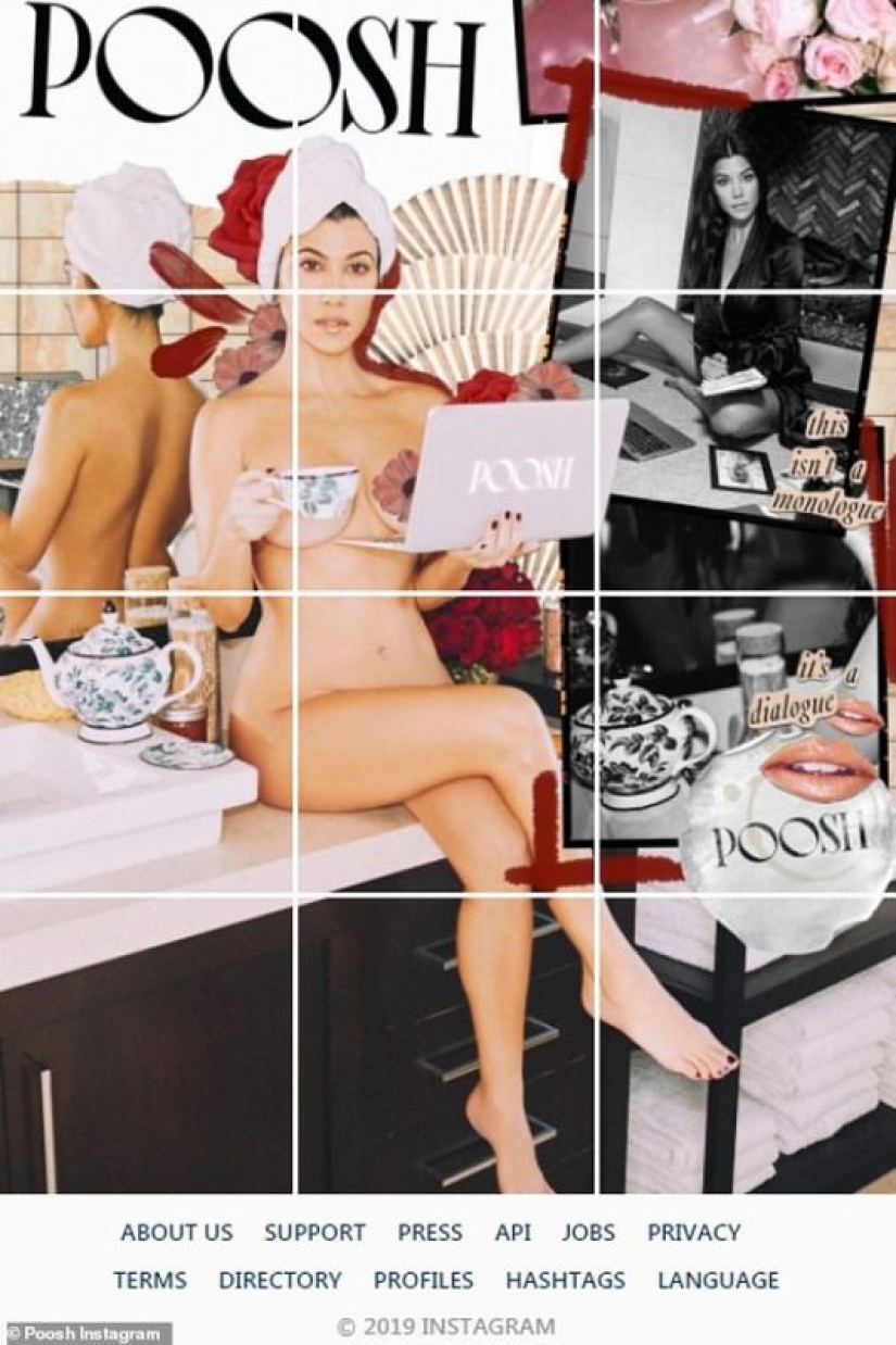 Body — in action: Kourtney Kardashian starred nude to advertise her own business project