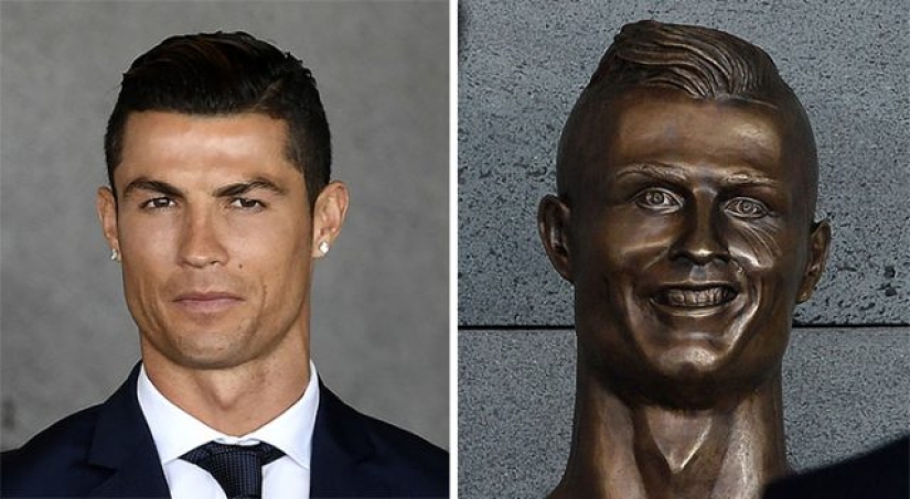 Busto de Cristiano Ronaldo presentado en Portugal