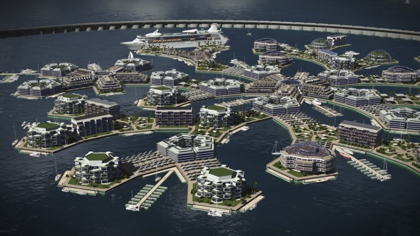 By 2020, the world's first floating city will appear in the Pacific Ocean