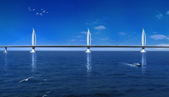 ​China has built the world's longest sea bridge