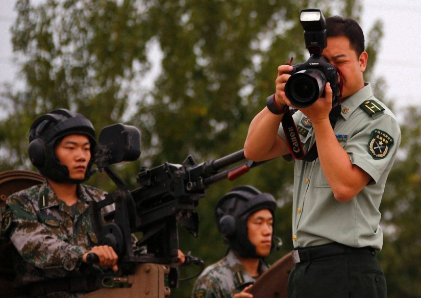 Chinese army in action