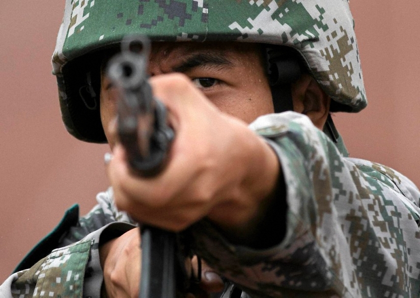 Chinese army in action