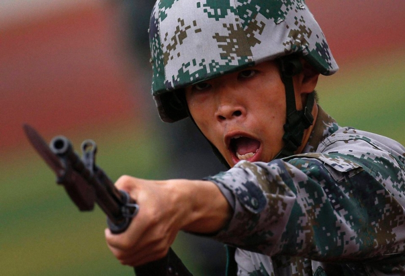 Chinese army in action