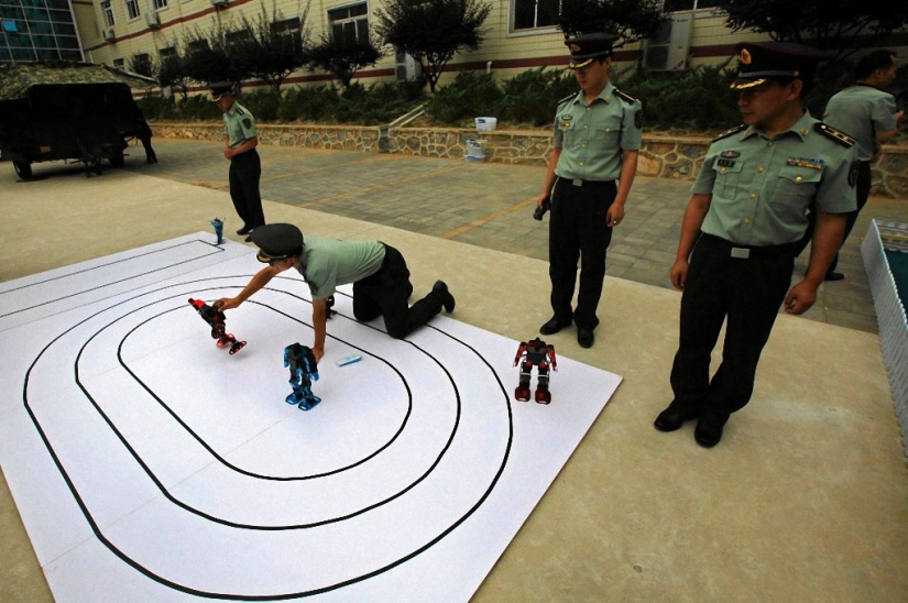 Chinese army in action