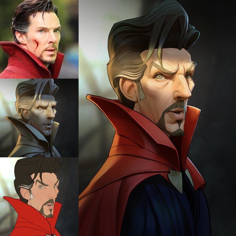 Chinese artist Xi Ding portrays celebrities in characteristic cartoons Chinese artist Xi Ding portrays celebrities in characteristic cartoons