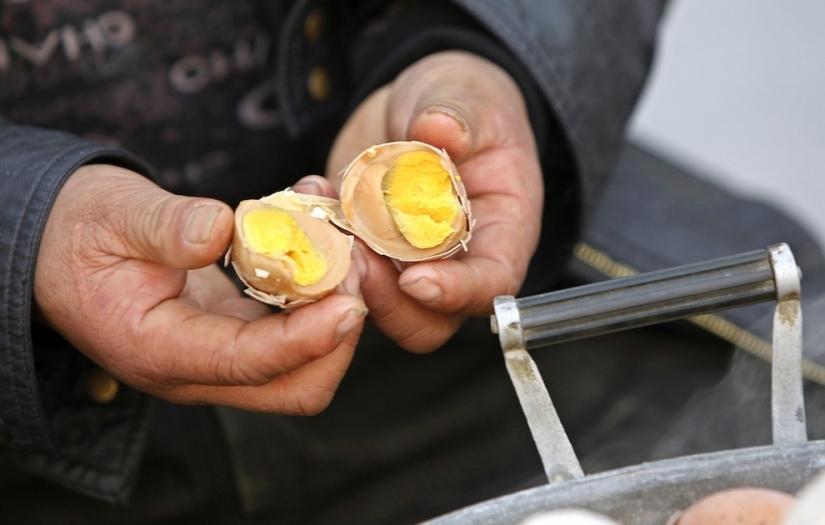 Chinese delicacy — eggs boiled in the urine of virgins