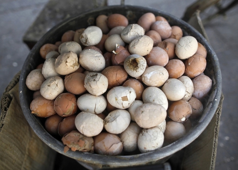 Chinese delicacy — eggs boiled in the urine of virgins