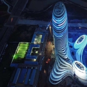 Chinese skyscraper in the form of a penis "ejaculated" into the sky with fireworks