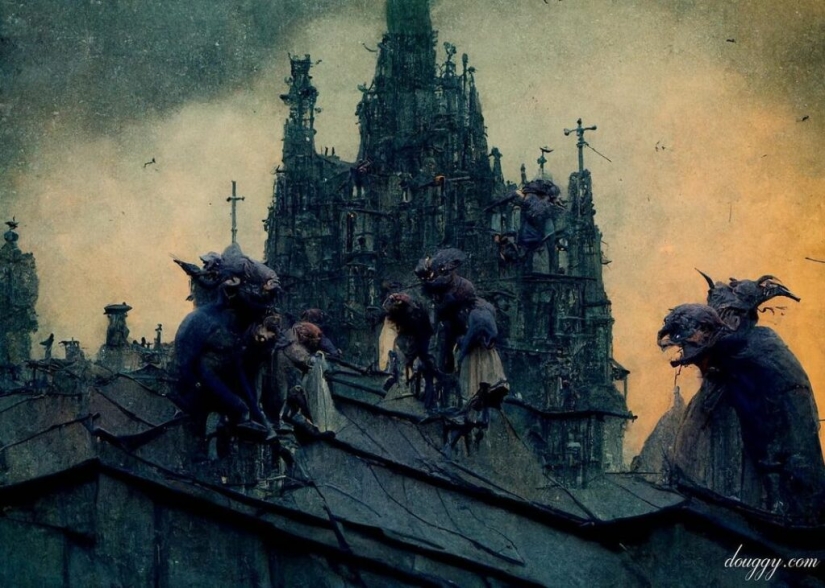 Chthon and darkness in the paintings of Lovecraftian Douggy Pledger