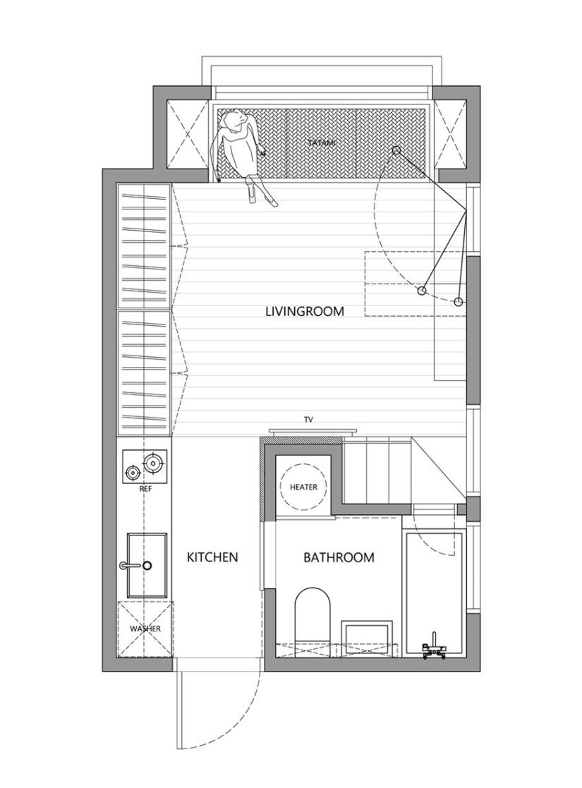 Cómo aprovechar al máximo un mínimo de espacio: un apartamento totalmente funcional en Taiwán con una superficie de solo 22 metros cuadrados