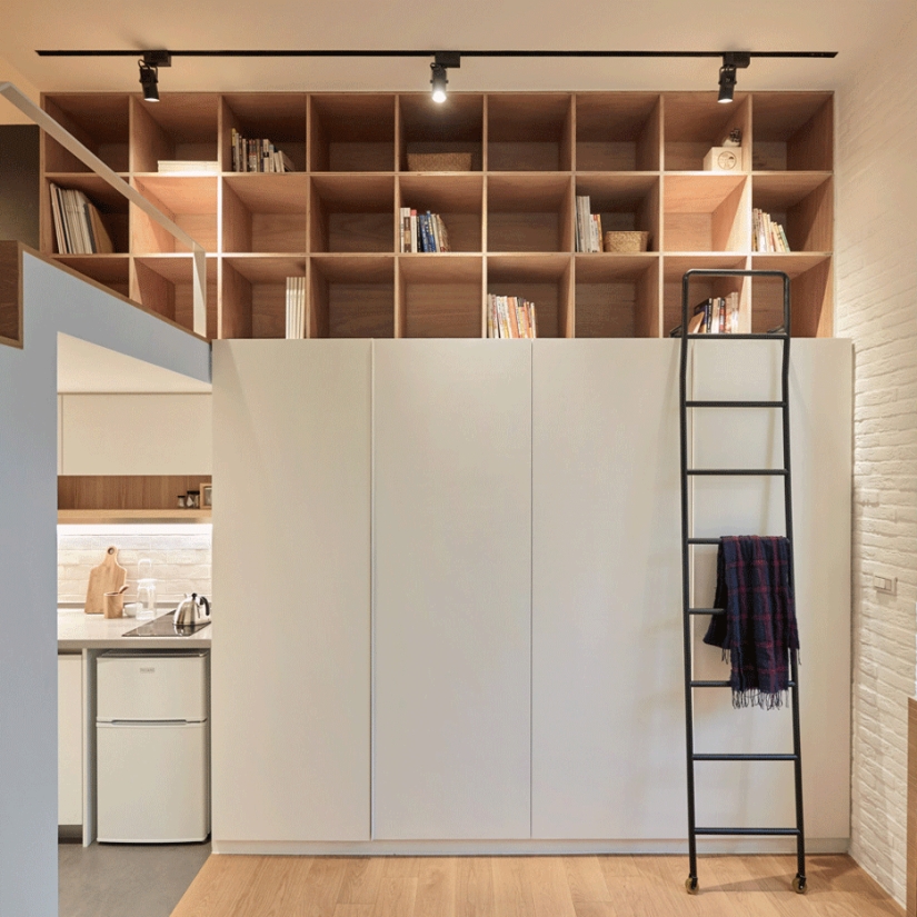 Cómo aprovechar al máximo un mínimo de espacio: un apartamento totalmente funcional en Taiwán con una superficie de solo 22 metros cuadrados
