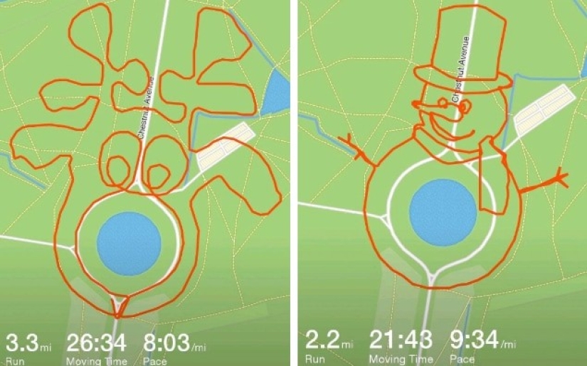 Cómo hacer dibujos para Navidad mientras corres con un rastreador GPS