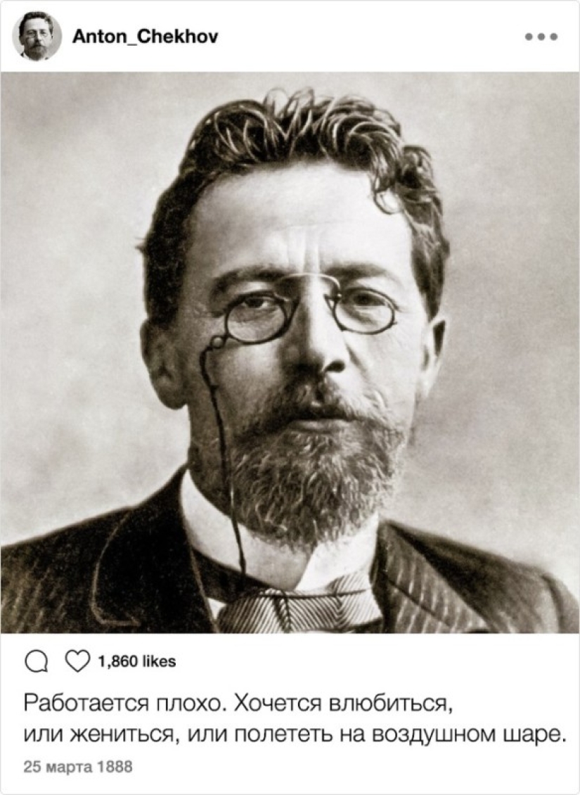 ¿Cómo se ve en los relatos de Tolstoi, Chejov y otros escritores, si tuvieran Instagram