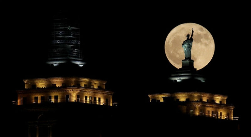 Cómo se veía la superluna en Estados Unidos, España, Reino Unido y Myanmar