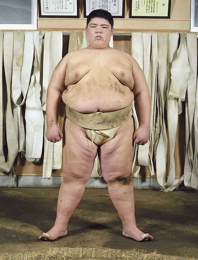 Cómo se ven los luchadores de sumo en la infancia y la juventud