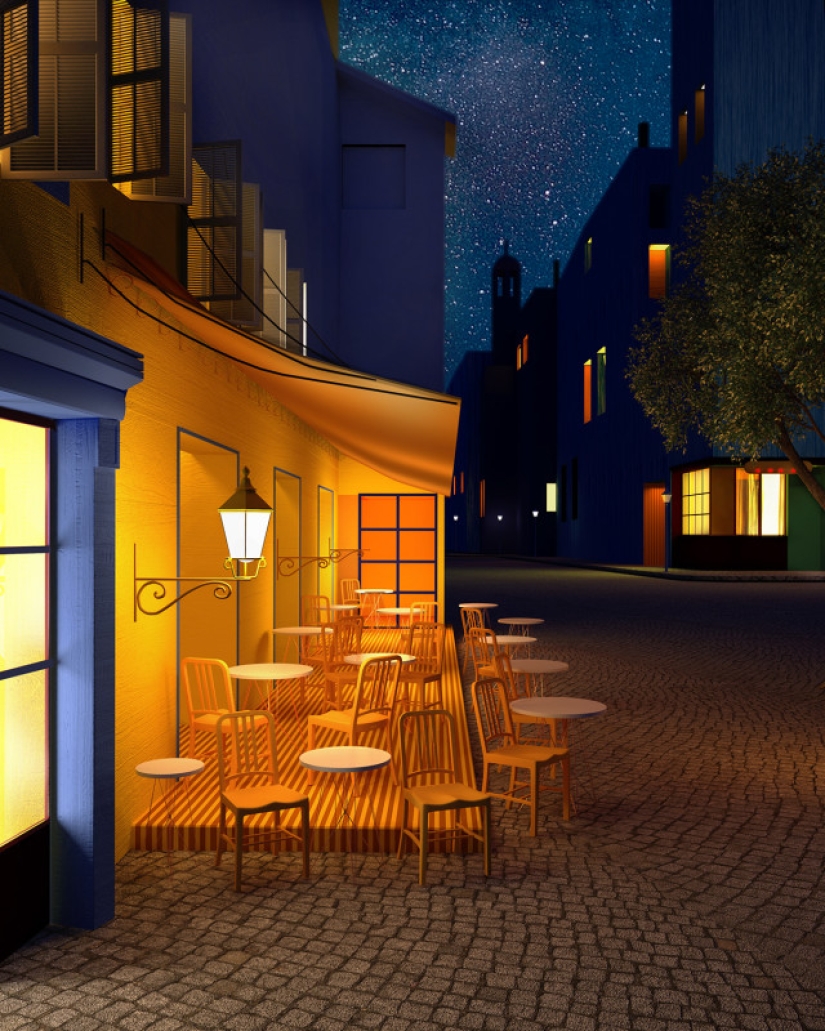 Cómo se verían en realidad los lugares de los famosos lienzos