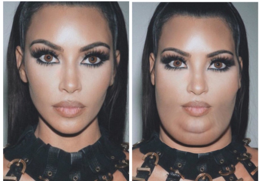 Cómo se verían Kardashian, Buzova y otras 19 estrellas con un segundo mentón