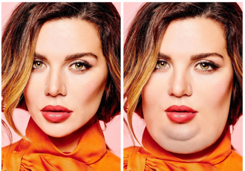 Cómo se verían Kardashian, Buzova y otras 19 estrellas con un segundo mentón