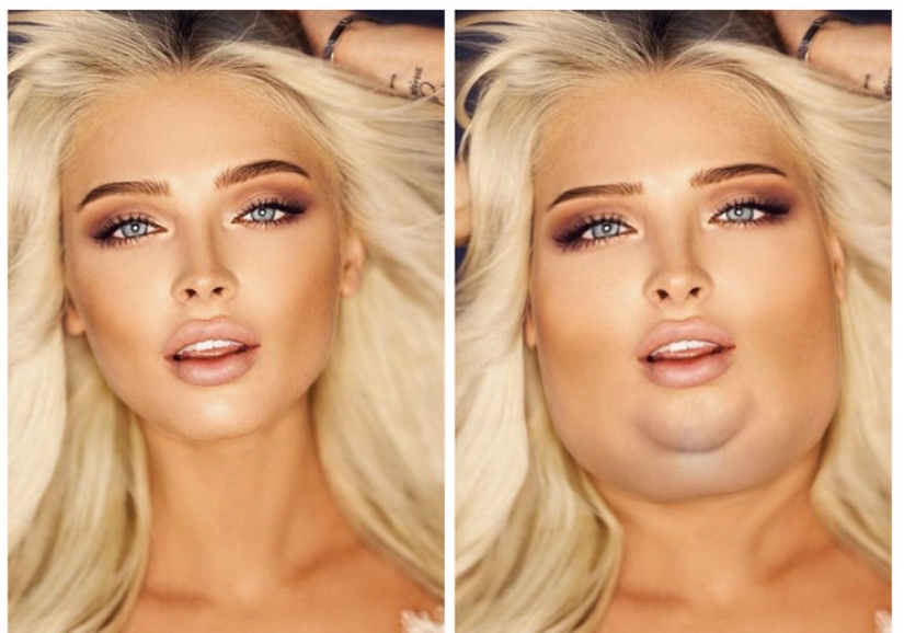 Cómo se verían Kardashian, Buzova y otras 19 estrellas con un segundo mentón