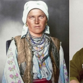 Color centennial photographs of immigrants who arrived in the United States reveal the contrast of cultures