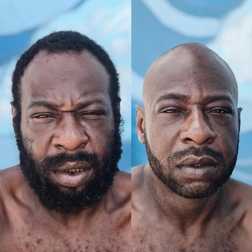 Cortes de pelo gratis para personas sin hogar: un barbero convierte a vagabundos en verdaderas bellezas Cortes de pelo gratis para personas sin hogar: un barbero convierte a vagabundos en verdaderas bellezas