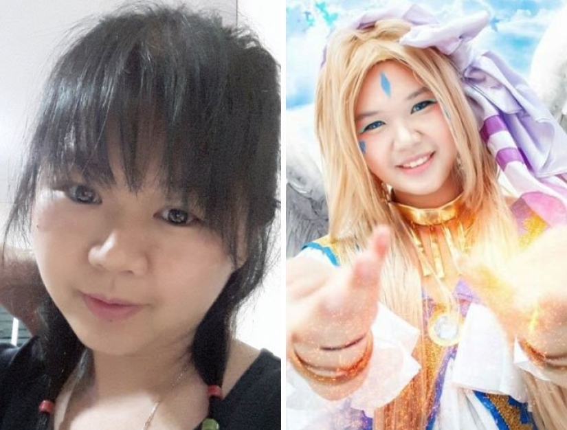 "Cosplay on/off": Japanese show their photos before and after entering the image