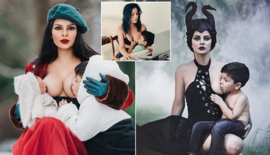 Crazy maternal love: a woman feeds her 4-year-old son with her breast, and the network is indignant