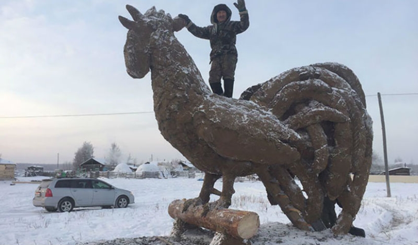Cuando el arte huele: artesano yakut esculpe esculturas a partir de estiércol Cuando el arte huele: artesano yakut esculpe esculturas a partir de estiércol