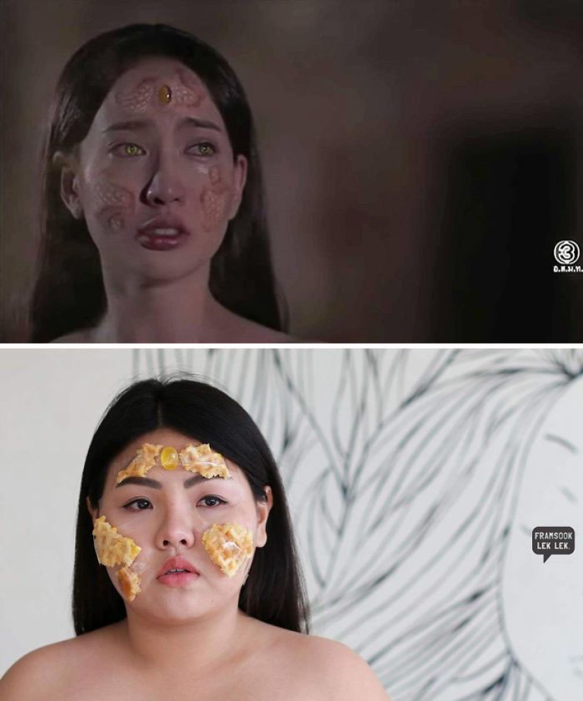 Cuando se puede comer un disfraz aburrido: Taika recrea atuendos de estrellas a partir de productos