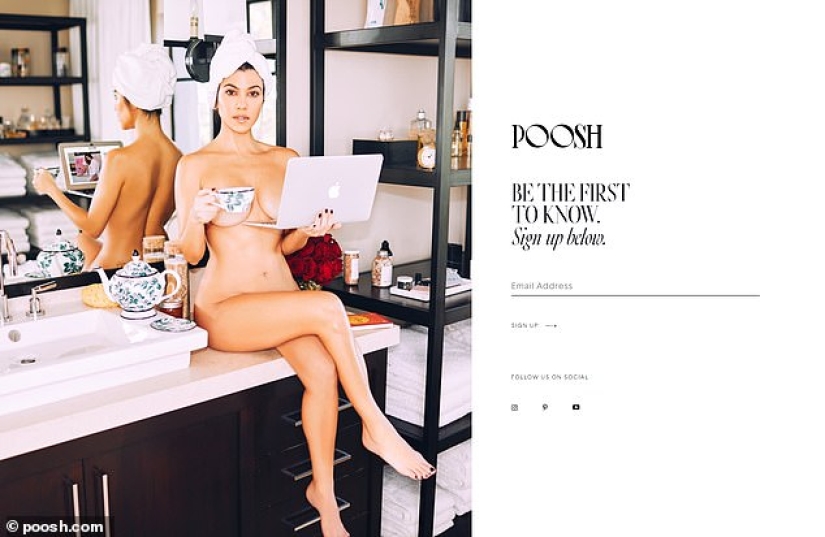Cuerpo en acción: Kourtney Kardashian protagonizó desnuda para anunciar su propio proyecto empresarial