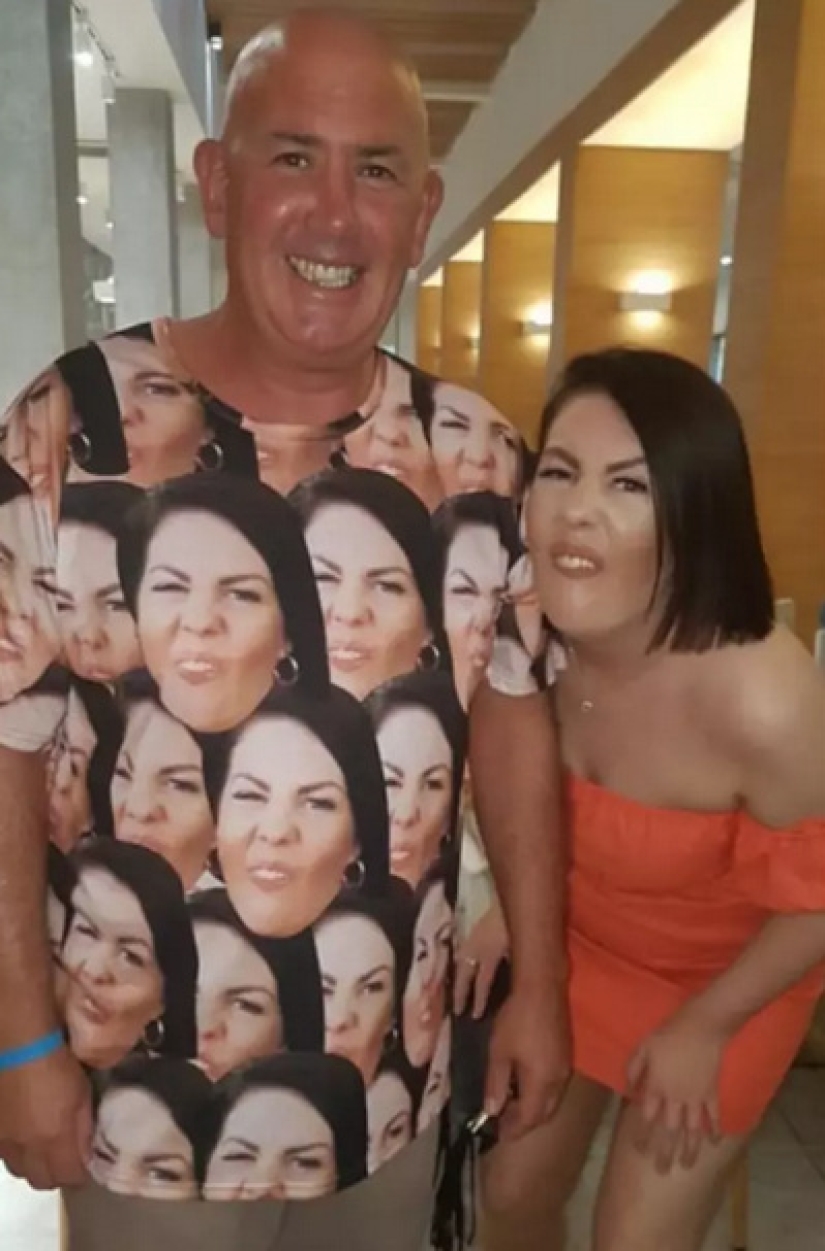 Dad didn't raise a flower for you: the father gave his daughter a swimsuit with his face to scare away guys Dad didn't raise a flower for you: the father gave his daughter a swimsuit with his face to scare away guys