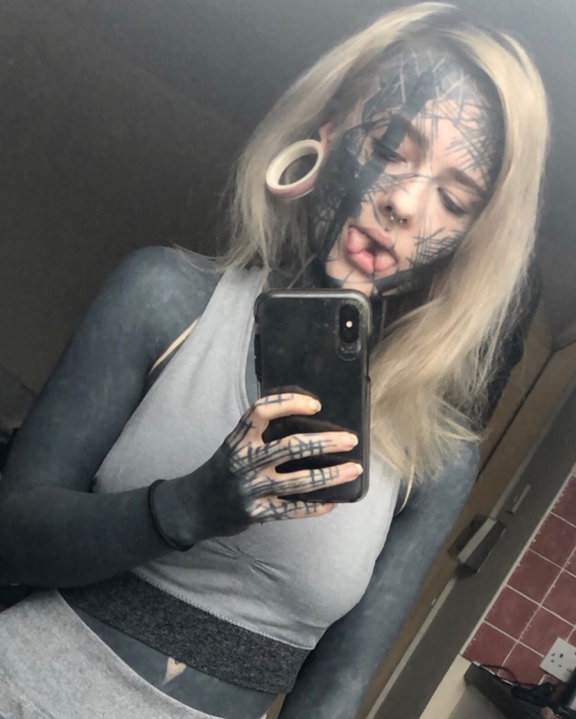 Daddy's daughter: the girl wanted to be like her tattooed father, but overdid it
